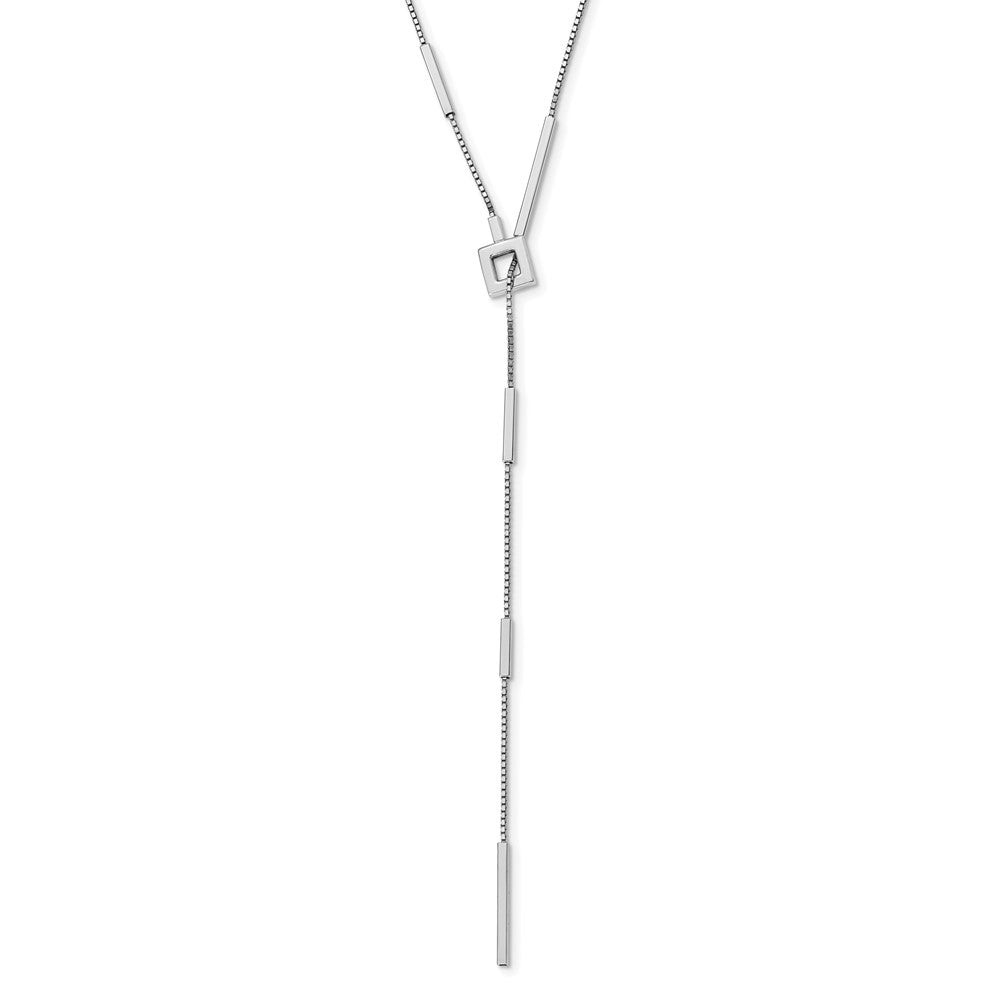 Sterlingsilber Rhodiniert Platin Poliert Stab Verstellbar Halskette