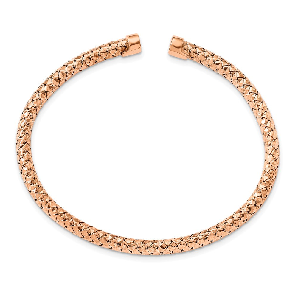 Sterlingsilber Rose Vergoldet Manschette Armband