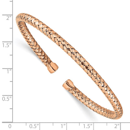Sterlingsilber Rose Vergoldet Manschette Armband