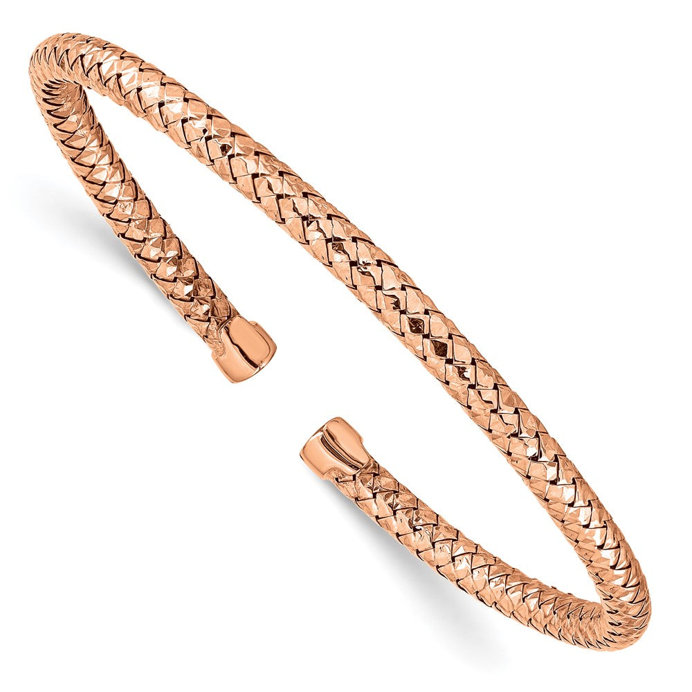 Sterlingsilber Rose Vergoldet Manschette Armband