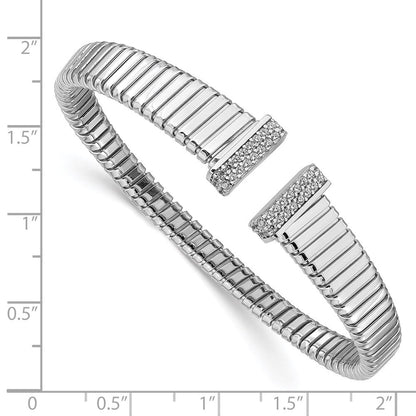 Sterlingsilber Rhodiniert Zirkonia Poliert Armreif