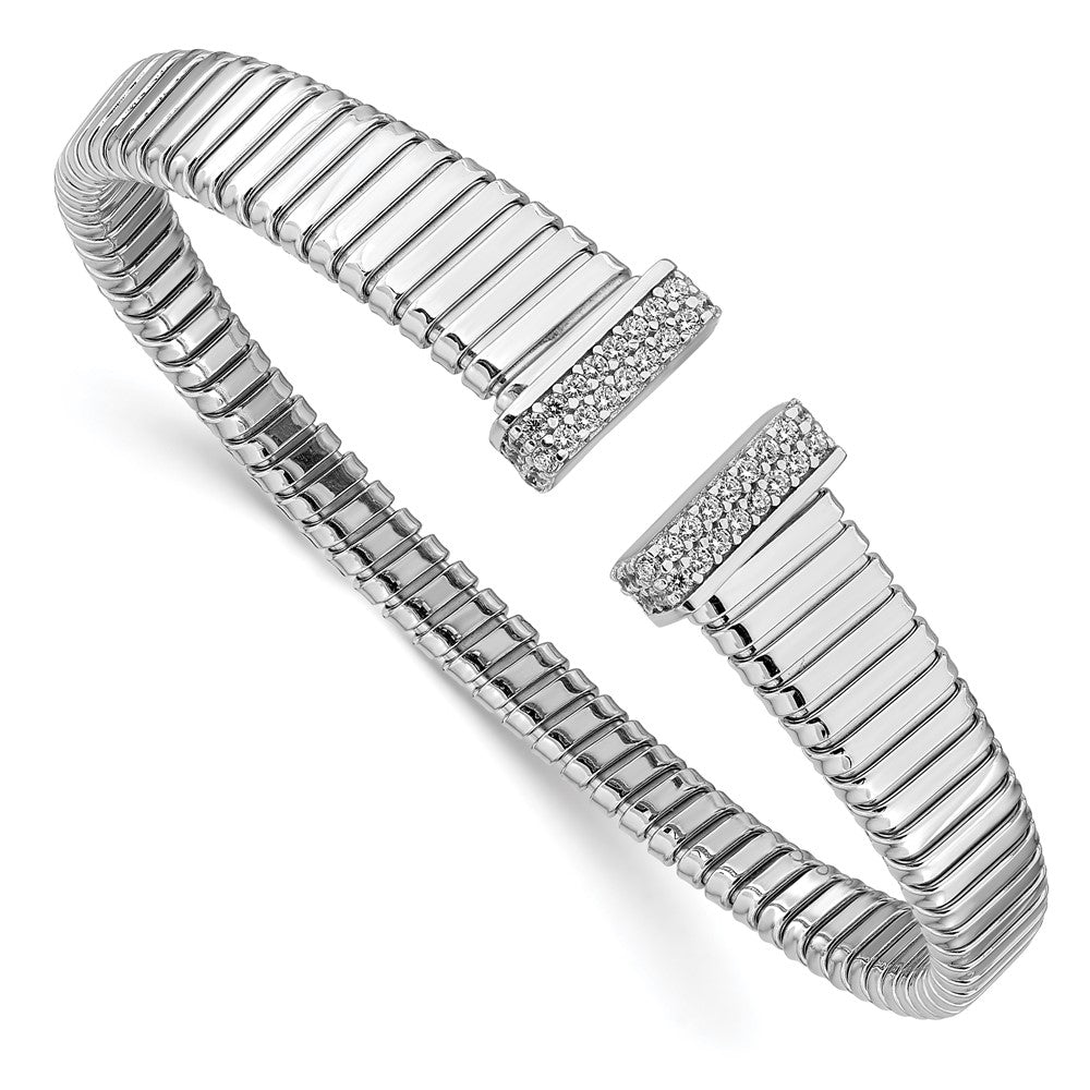 Sterlingsilber Rhodiniert Zirkonia Poliert Armreif