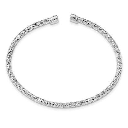 Sterlingsilber Rhodiniert Poliert Armreif