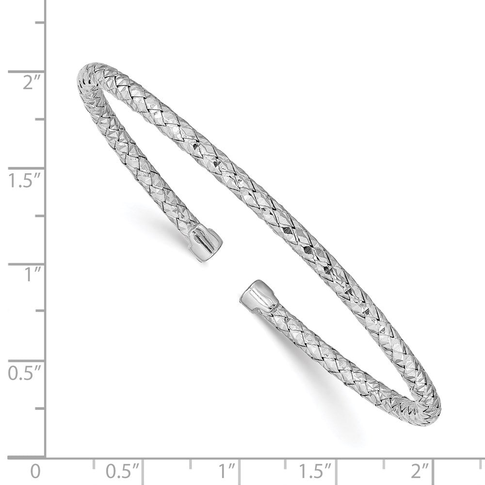 Sterlingsilber Rhodiniert Poliert Armreif