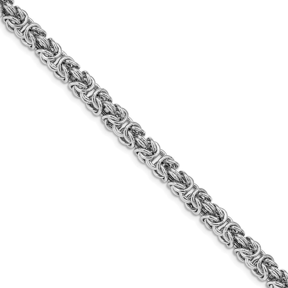 Sterlingsilber Rhodiniert Mit.5 Zoll Verlängerung Byzantiner Armband
