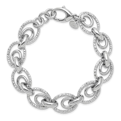 Sterlingsilber Rhodiniert Diamantiert Poliert Mit.5 Zoll Verlängerung. Armband