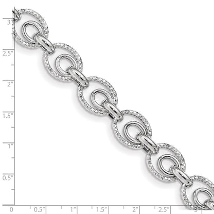 Sterlingsilber Rhodiniert Diamantiert Poliert Mit.5 Zoll Verlängerung. Armband