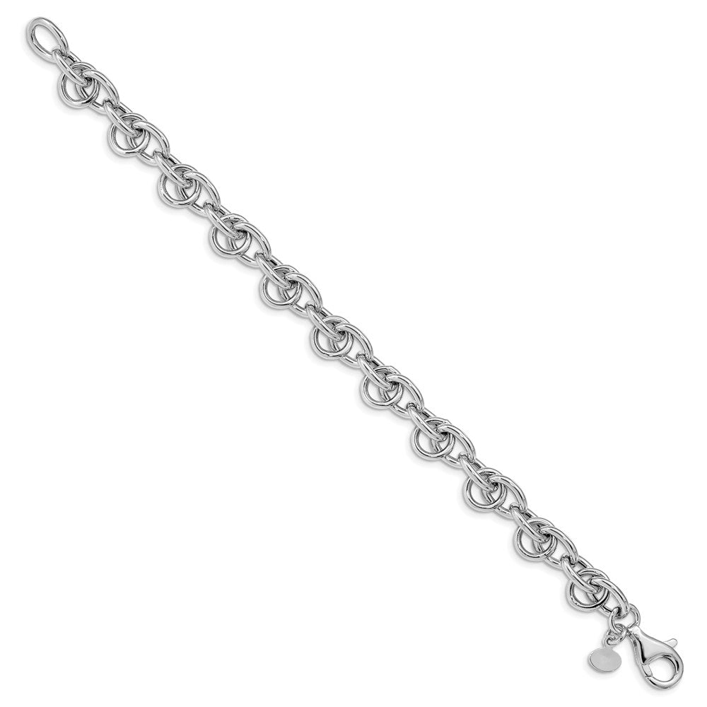 Sterlingsilber Rhodiniert Poliert Fantasieglieder Armband