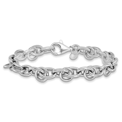 Sterlingsilber Rhodiniert Poliert Fantasieglieder Armband