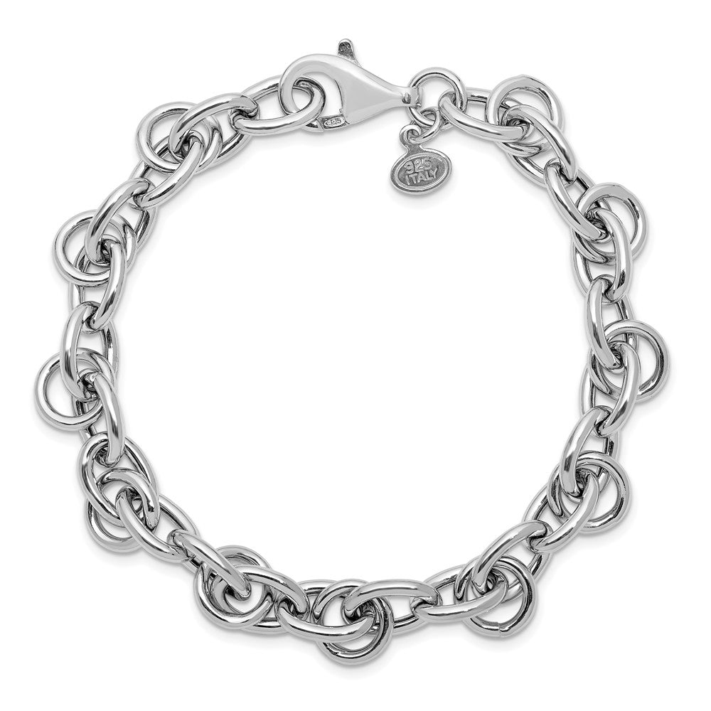 Sterlingsilber Rhodiniert Poliert Fantasieglieder Armband