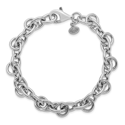 Sterlingsilber Rhodiniert Poliert Fantasieglieder Armband
