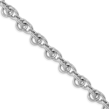 Sterlingsilber Rhodiniert Poliert Fantasieglieder Armband
