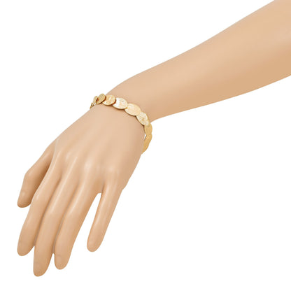 Sterlingsilber Goldfarben Strukturiert 2 Zoll Verlängerung Armband