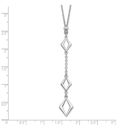 Sterlingsilber Rhodiniert Adj. mit 1.5 Zoll Verlängerung. Halskette