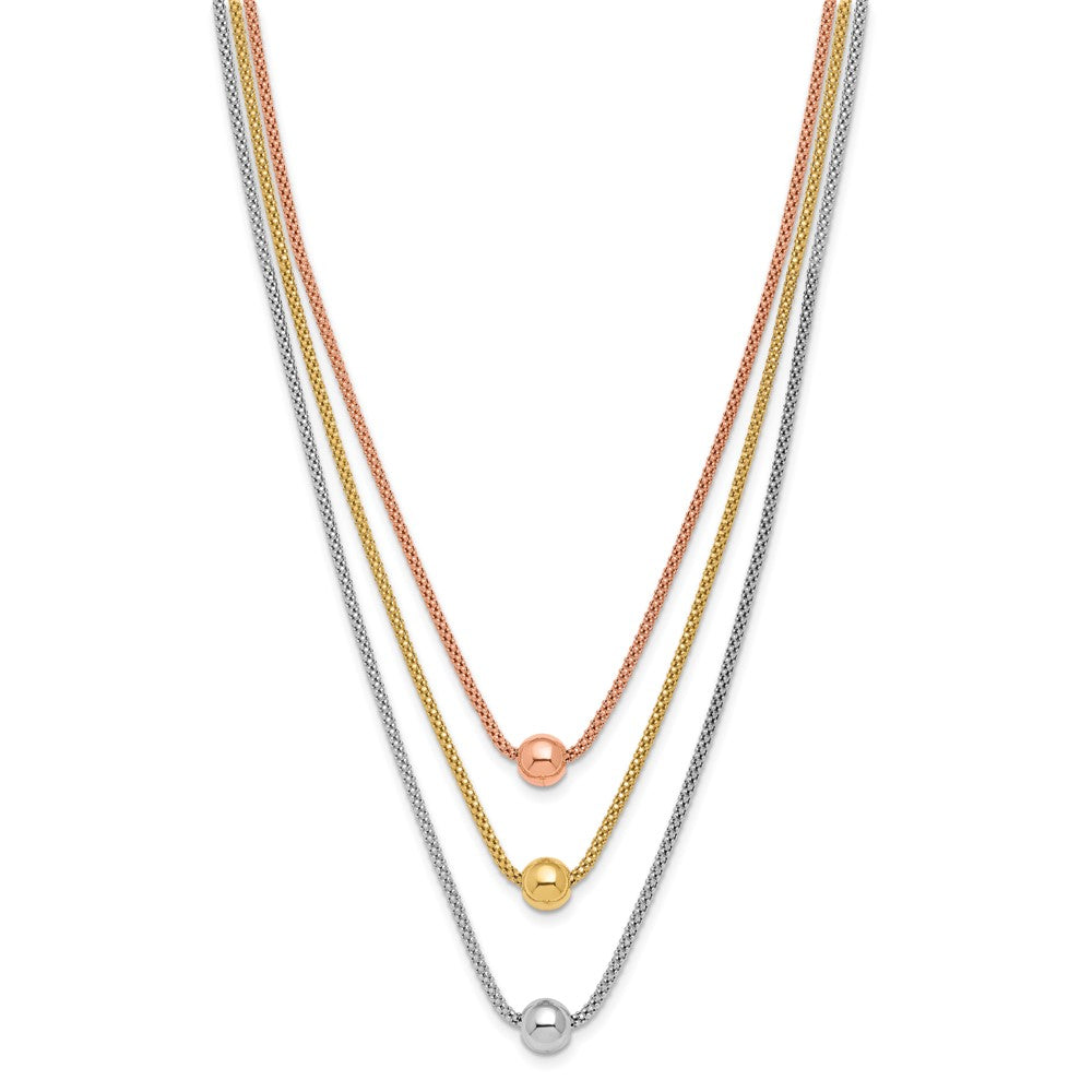Sterlingsilber Rose & Gelb Vergoldet mit 2 Zoll Verlängerung. Halskette