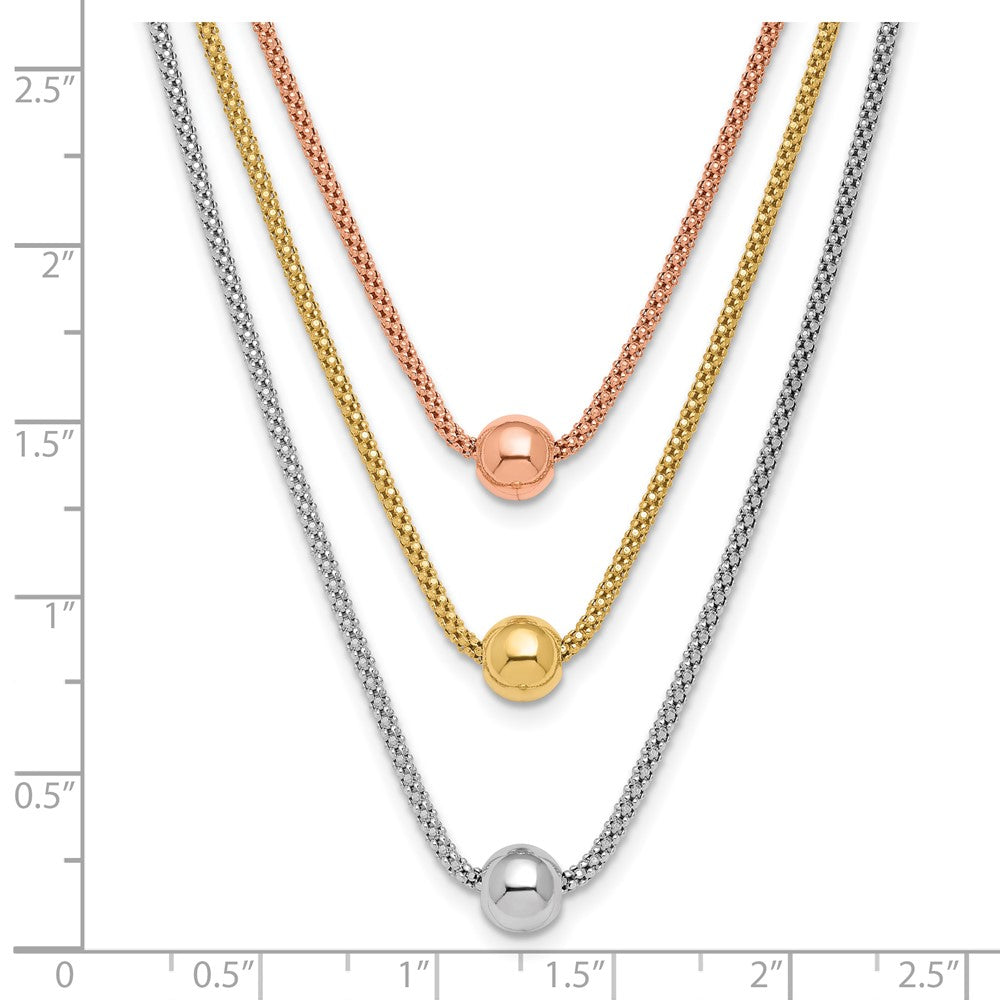 Sterlingsilber Rose & Gelb Vergoldet mit 2 Zoll Verlängerung. Halskette