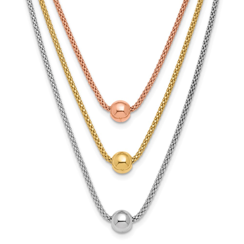 Sterlingsilber Rose & Gelb Vergoldet mit 2 Zoll Verlängerung. Halskette