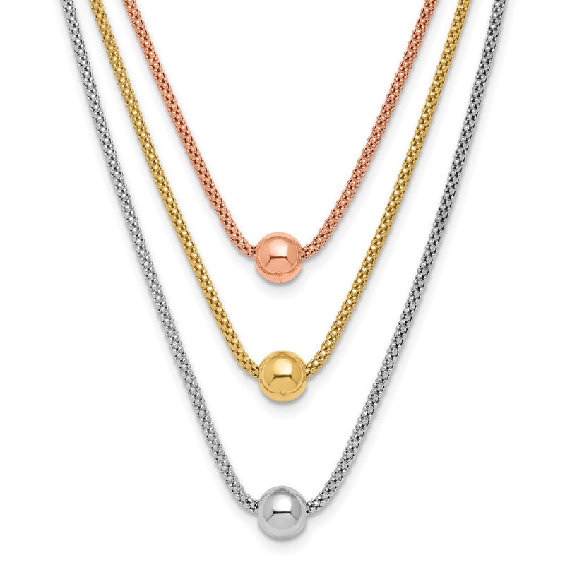 Sterlingsilber Rose & Gelb Vergoldet mit 2 Zoll Verlängerung. Halskette