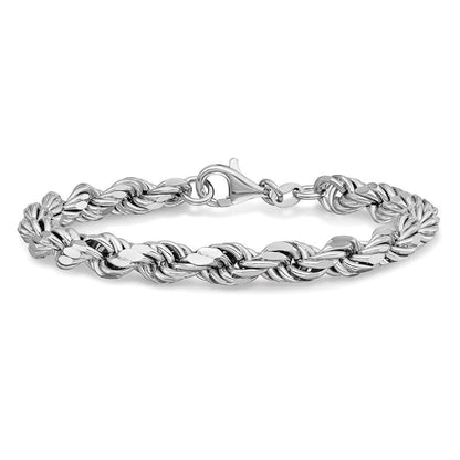 Sterlingsilber Rhodiniert Poliert Fantasie Kordel Armband