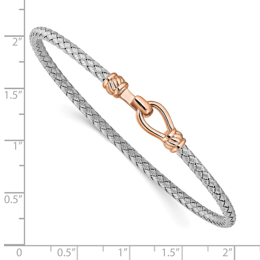 Roségoldbeschichtet Sterlingsilber Rhodiniert & Gold Flexibel Manschette
