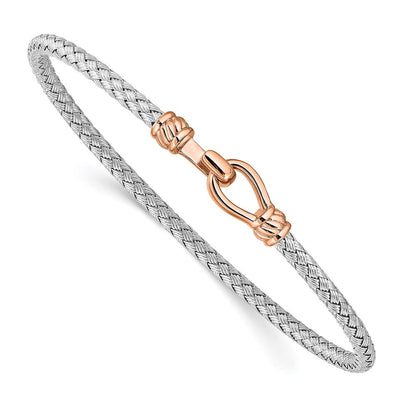 Roségoldbeschichtet Sterlingsilber Rhodiniert & Gold Flexibel Manschette