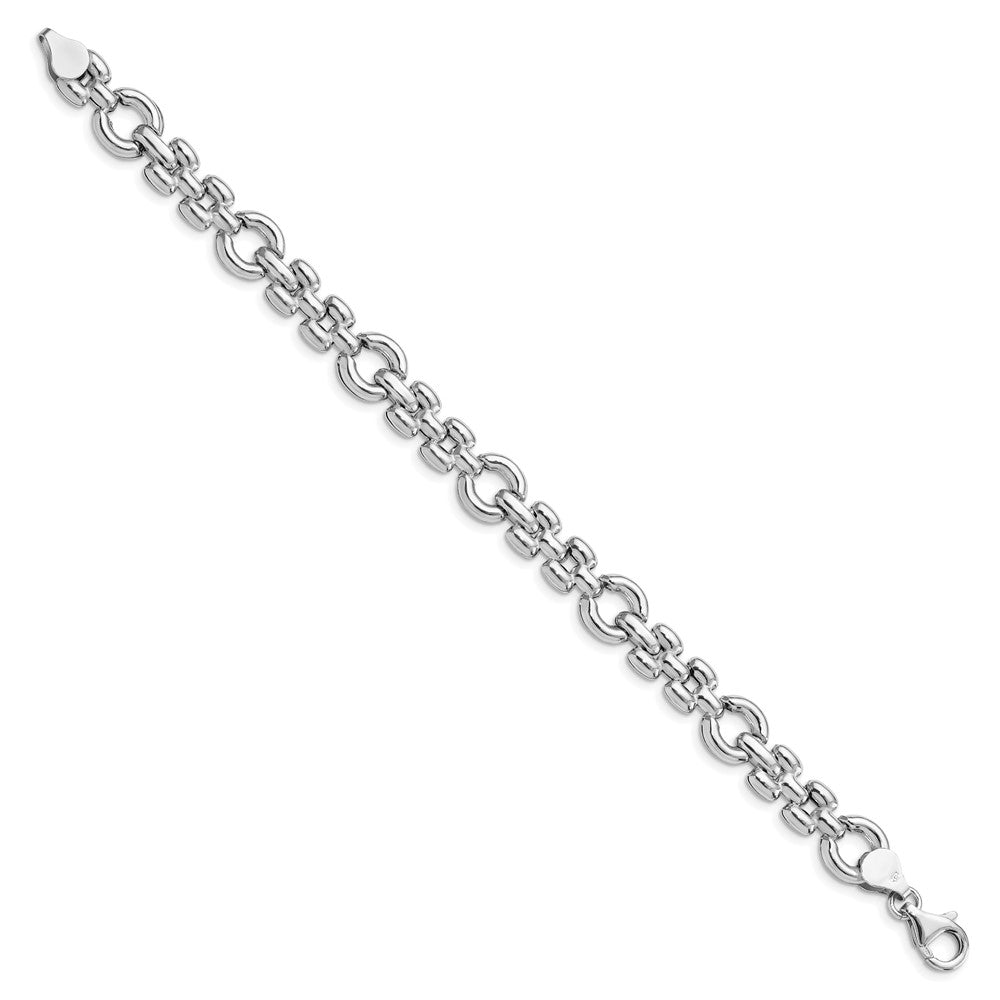 Sterlingsilber Rhodiniert Poliert Glieder Armband