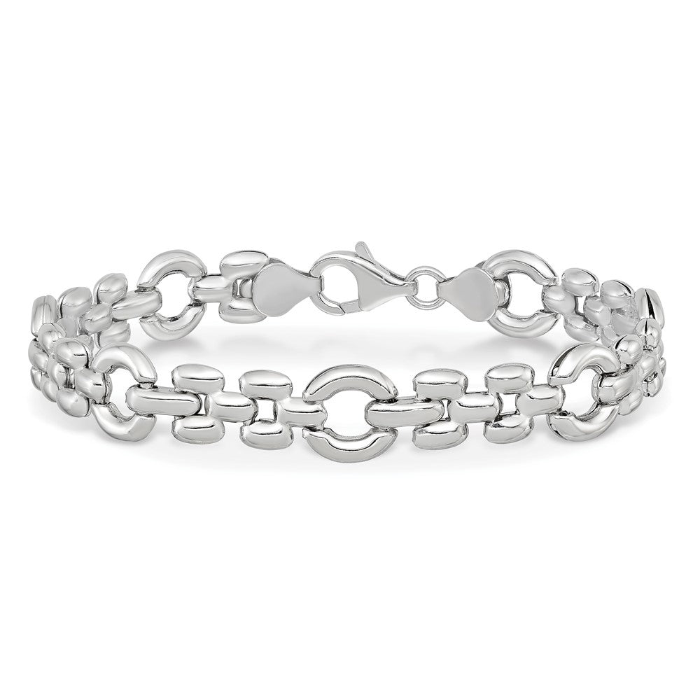 Sterlingsilber Rhodiniert Poliert Glieder Armband