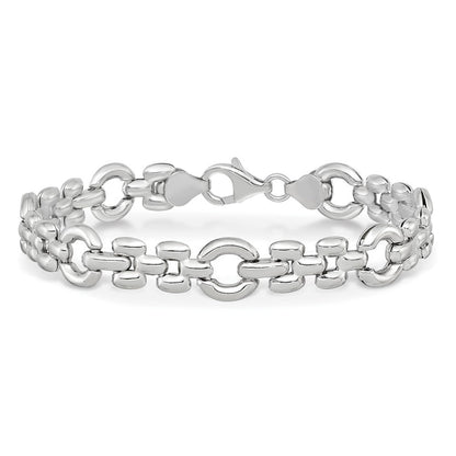 Sterlingsilber Rhodiniert Poliert Glieder Armband