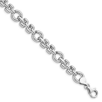 Sterlingsilber Rhodiniert Poliert Glieder Armband