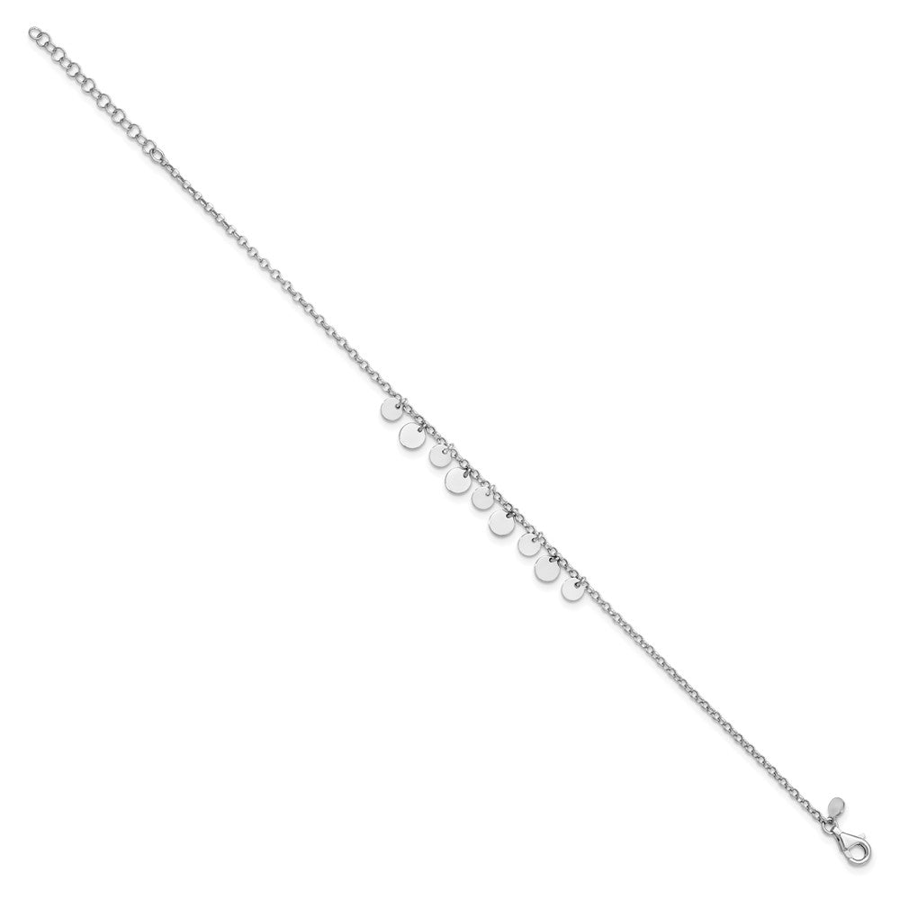 Sterlingsilber Rhodiniert mit 1.5 Zoll Fußkettchen
