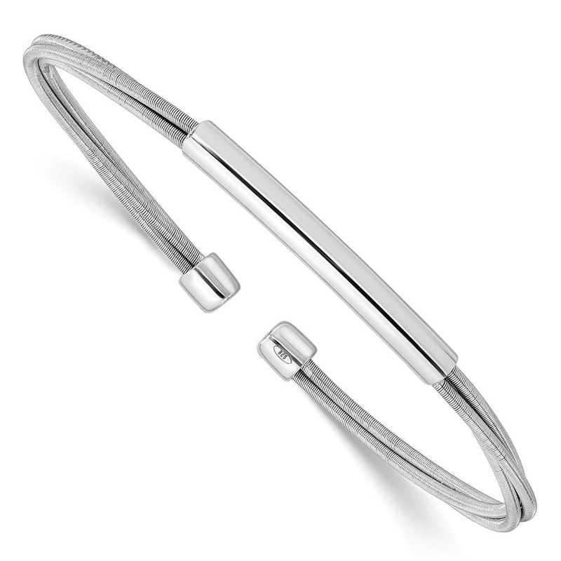 Sterlingsilber Rhodiniert Manschette Armreif