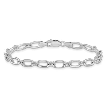 Sterlingsilber Rhodiniert Strukturiert Fantasieglieder Armband