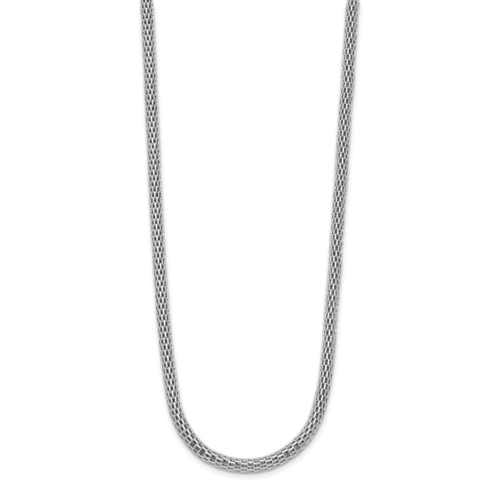Sterlingsilber Rhodiniert mit 2 Zoll Verlängerung Choker Halskette