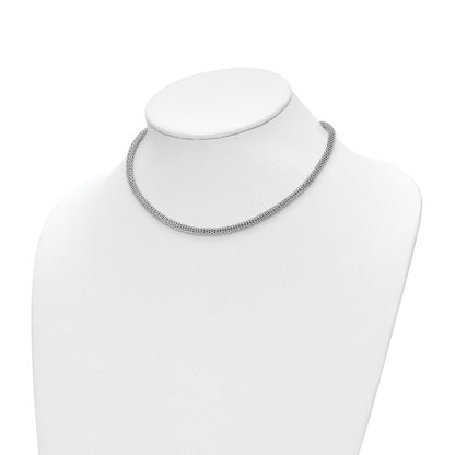 Sterlingsilber Rhodiniert mit 2 Zoll Verlängerung Choker Halskette