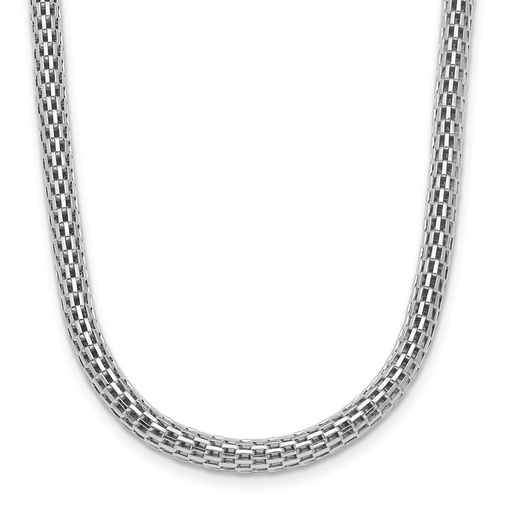 Sterlingsilber Rhodiniert mit 2 Zoll Verlängerung Choker Halskette