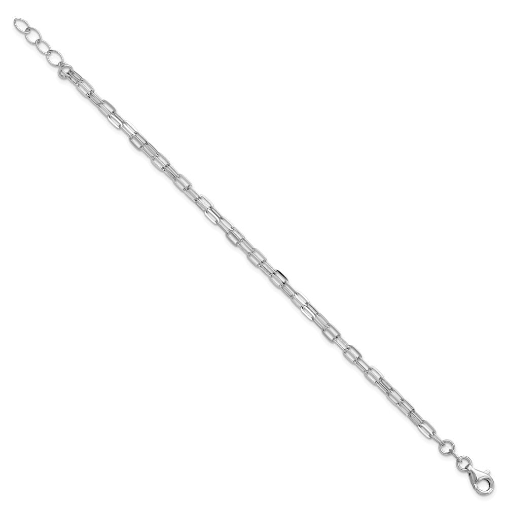 Sterlingsilber Rhodiniert Multi Strang mit 1 Zoll Armband