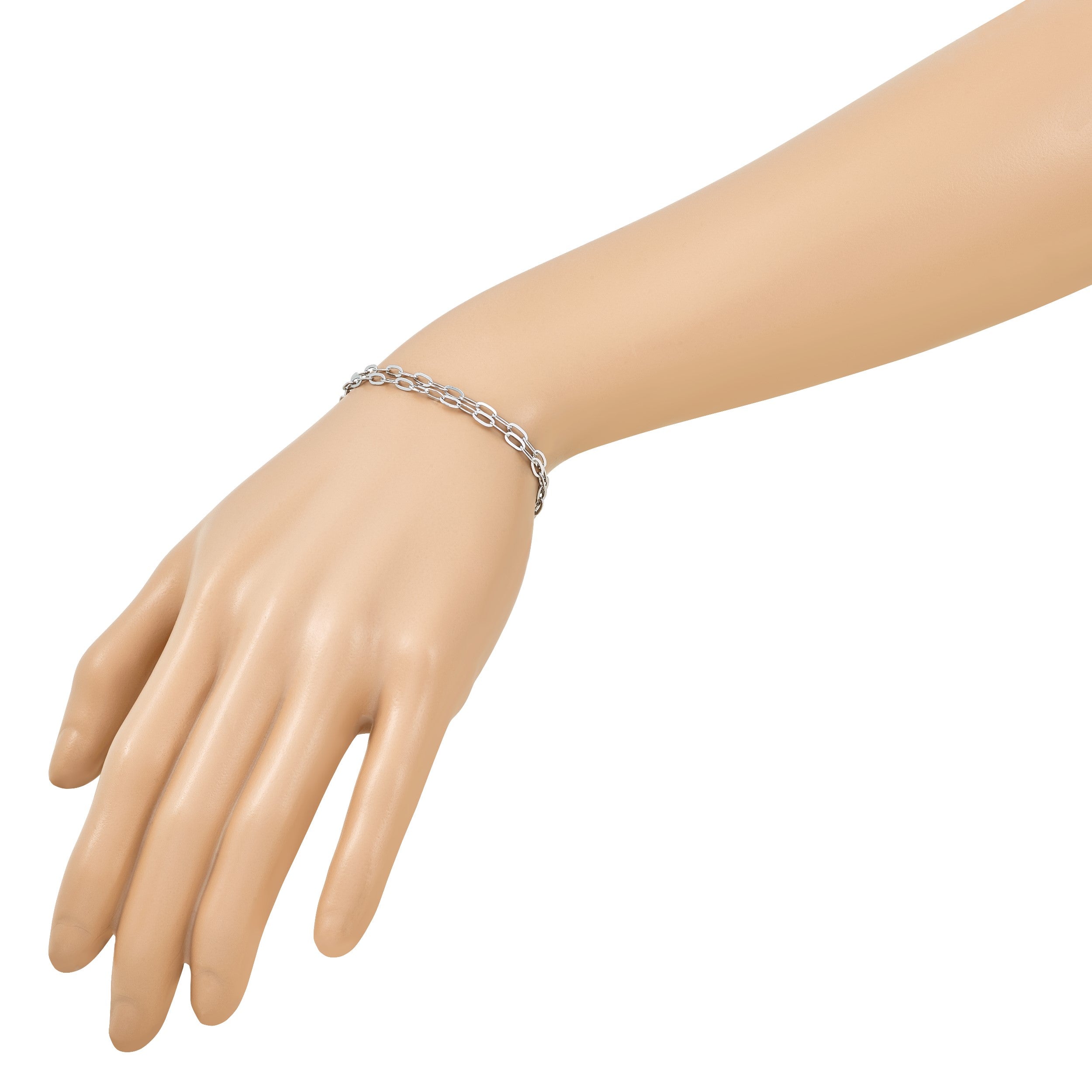 Sterlingsilber Rhodiniert Multi Strang mit 1 Zoll Armband