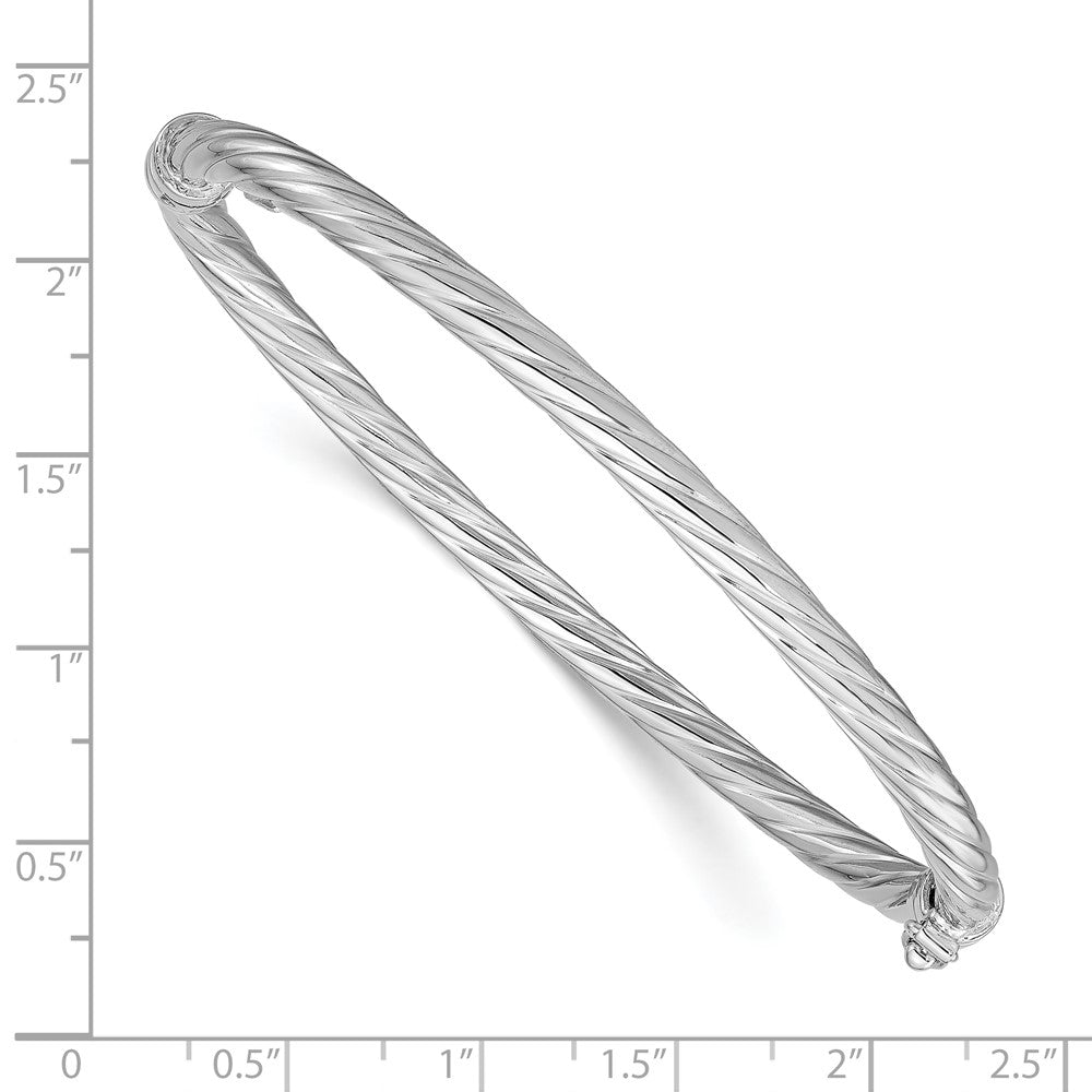 Sterlingsilber Rhodiniert Gedreht Armreif
