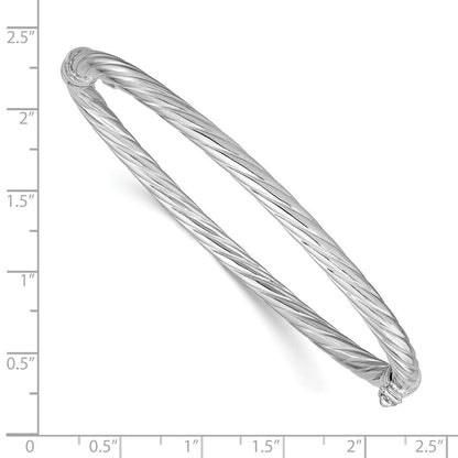 Sterlingsilber Rhodiniert Gedreht Armreif