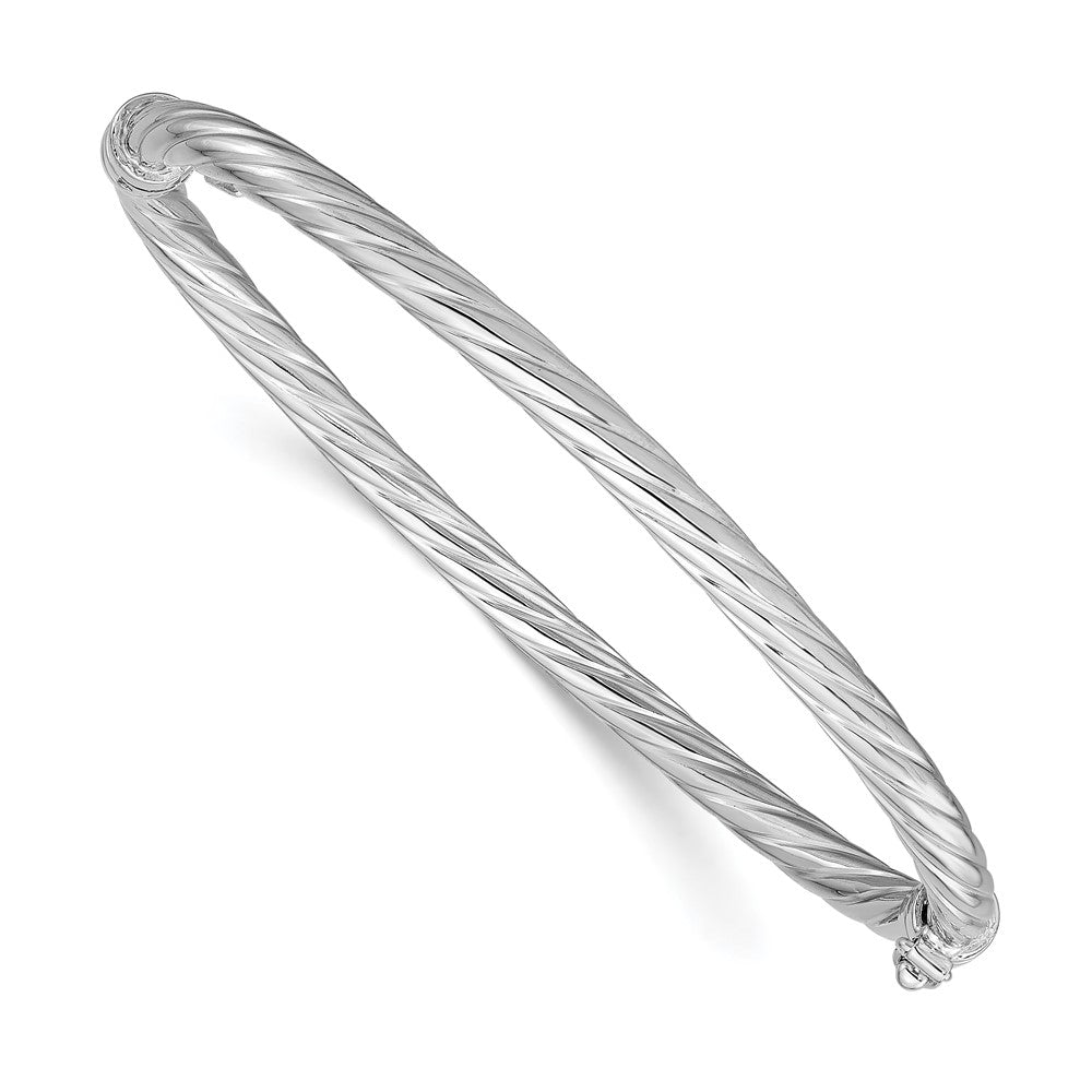 Sterlingsilber Rhodiniert Gedreht Armreif