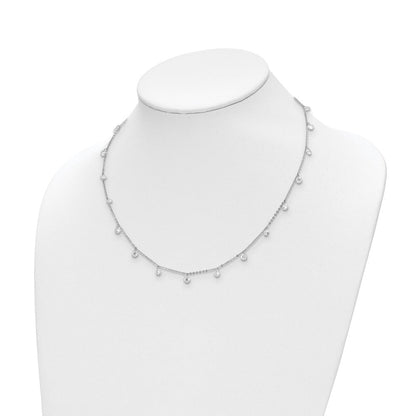 Sterlingsilber Rhodiniert Zirkonia 1 Zoll Verlängerung. Halskette
