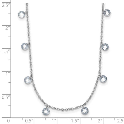 Sterlingsilber Rhodiniert Zirkonia 1 Zoll Verlängerung. Halskette