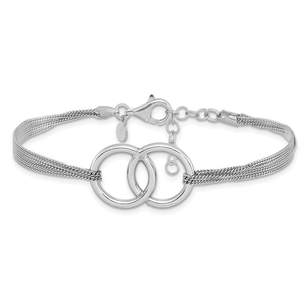 Sterlingsilber Rhodiniert Poliert Multi Strang 1 Zoll Verlängerung Armband