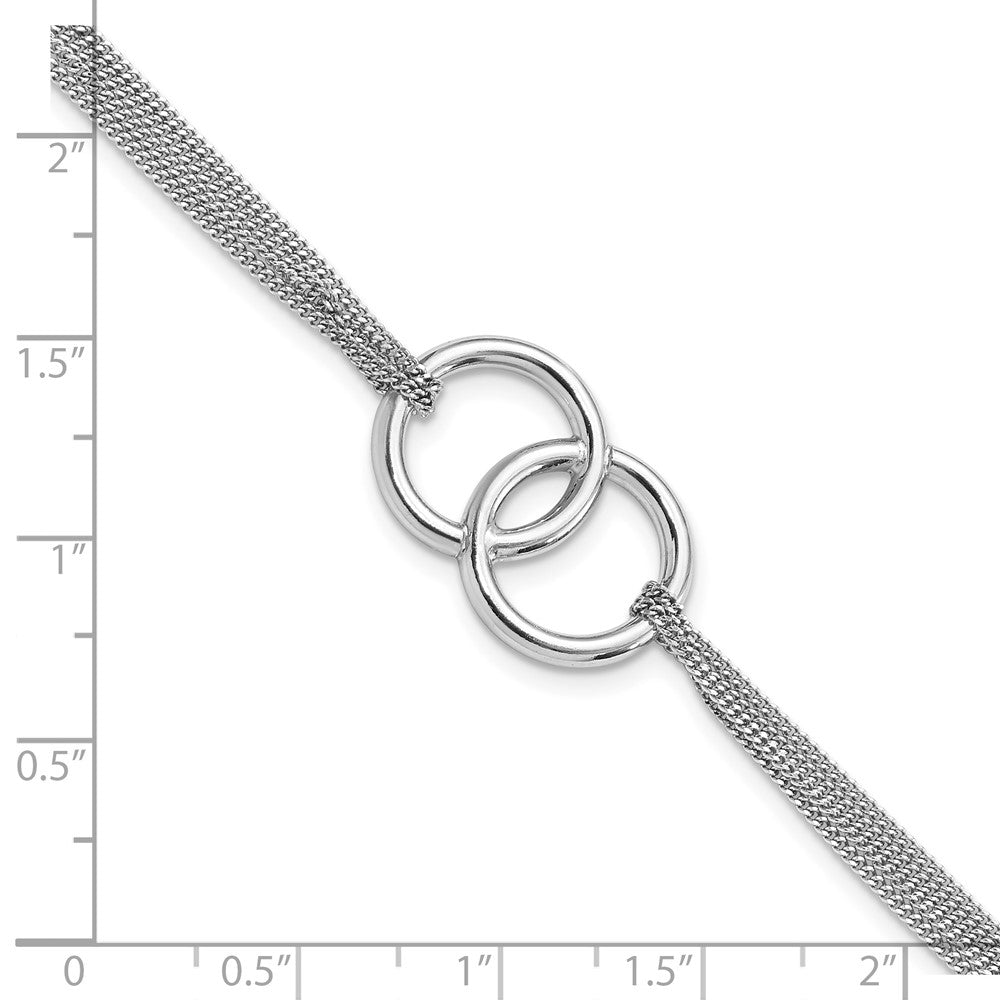 Sterlingsilber Rhodiniert Poliert Multi Strang 1 Zoll Verlängerung Armband
