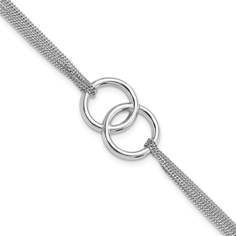 Sterlingsilber Rhodiniert Poliert Multi Strang 1 Zoll Verlängerung Armband