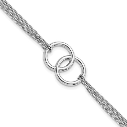 Sterlingsilber Rhodiniert Poliert Multi Strang 1 Zoll Verlängerung Armband