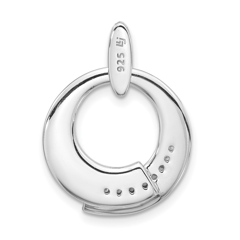 Vergoldet Sterlingsilber Rhodiniert P und Zirkonia Gebürstet Anhänger