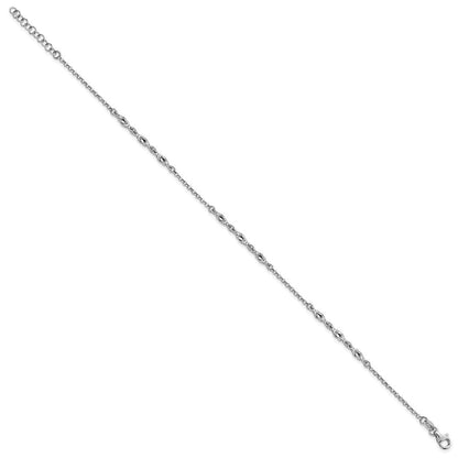Sterlingsilber Rhodiniert mit Verlängerung Kette Fußkettchen