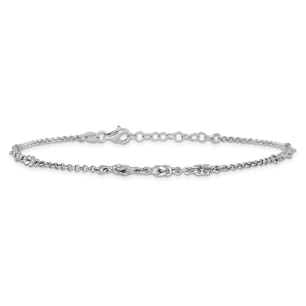 Sterlingsilber Rhodiniert mit Verlängerung Kette Fußkettchen