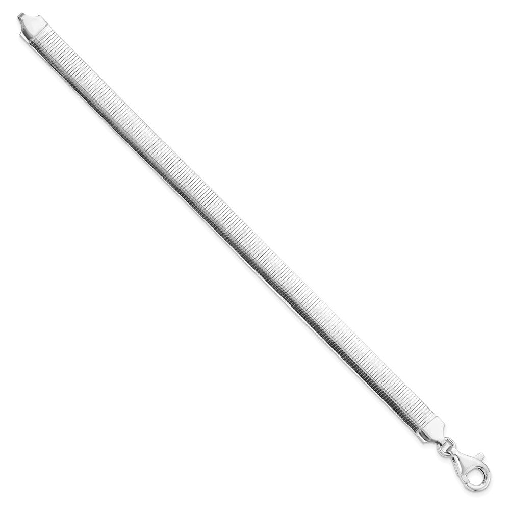 Sterlingsilber Rhodiniert Poliert Strukturiert Wendbar Gliederarmband